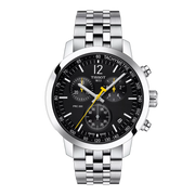 Tissot Prc 200 Chronograph T114.417.11.057.00 - bracciale e cassa acciaio - quadrante nero con cronografo e datario